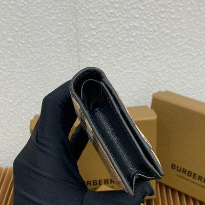 Burberry Small Check Folding Wallet — 6