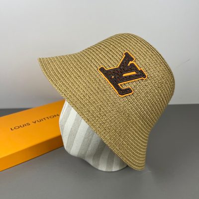 Louis Vuitton crochet-stitched brown bucket hat — 6