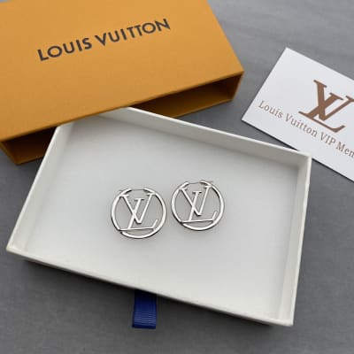 Louis Vuitton Louise silver hoop earrings