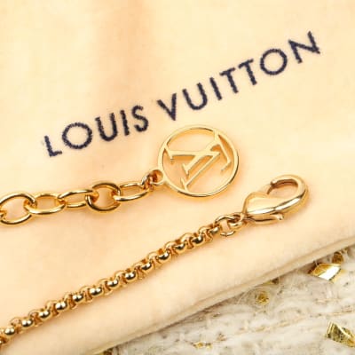 Louis Vuitton Louise By Night gold-colour hardware bracelet and Necklace — 7
