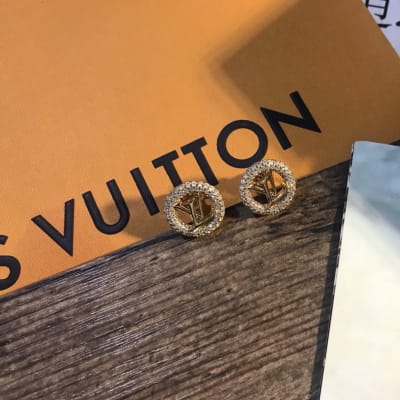 LOUIS VUITTON Metal Crystal Louise By Night Earrings